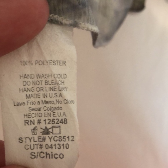 Crimson Ivy Floral High/Low Beaded Racerback Tank Top Blouse Size Small - Picture 12 of 12